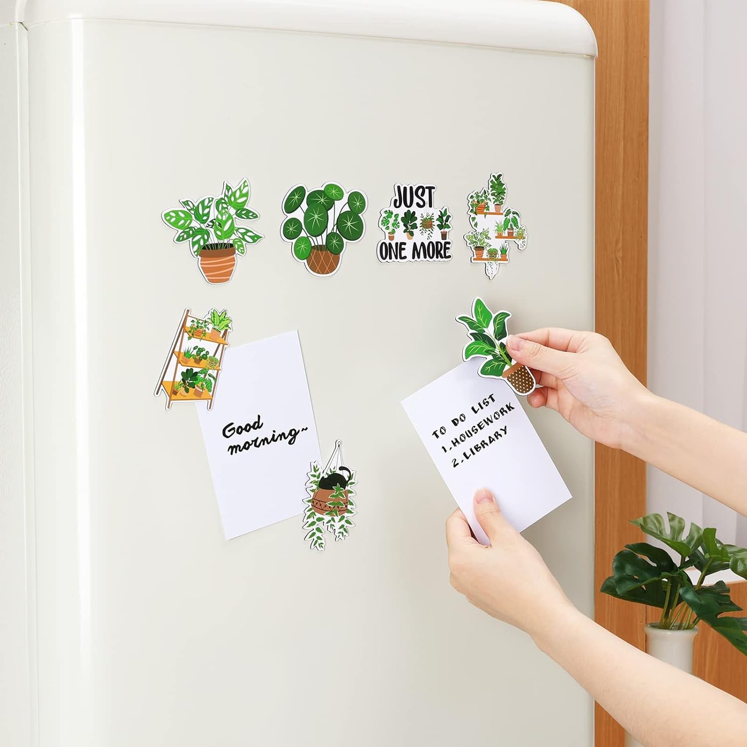 Botanical Bliss:  Playful Plant Magnets