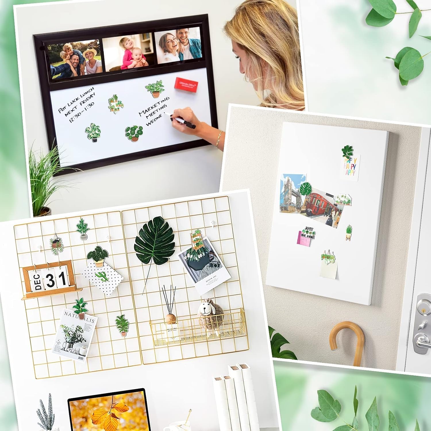 Botanical Bliss:  Playful Plant Magnets